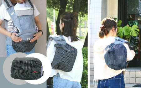 抱っこひも収納カバー「ルカコ」ヒップシートサイズ2枚とよだれカバーのセット