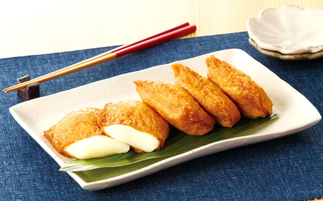 いなりあげもち 化粧箱 （プレーン6袋） 1袋あたり 切り餅 （2個入り×2袋） 味付け油揚げ （2枚入り×2袋） 