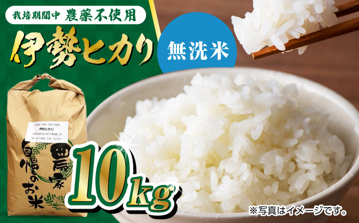 
【11月以降順次発送】栽培期間中農薬不使用 令和6年産 新米 伊勢ヒカリ（イセヒカリ） 精米（無洗米） 10kg /鶴ノ原北川農園 [UDL009] 白米 米 お米 こめ 白米 精米 ブランド米
