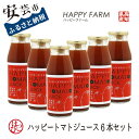 【ふるさと納税】ハッピートマトジュース6本セット(160ml)　高知県安芸市　ハッピーファーム　トマトジュース　果実飲料　ソフトドリンク　無塩　無添加　無着色　スープ　パスタ　リゾット　ギフト　送料無料