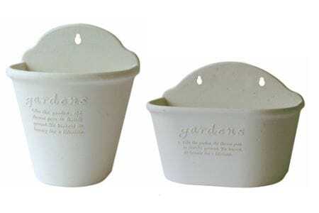 ハンギングポット　2サイズ4点セット(ホワイト)