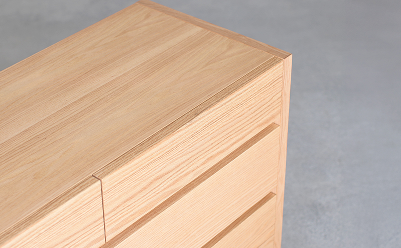 ローチェスト 木製 オーク材 幅116×奥行43×高さ81cm チェスト 4段 タンス 収納棚 棚 秋山木工 秋山木工株式会社 国産 静岡県 藤枝市