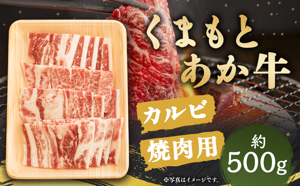 
くまもと あか牛 カルビ 焼肉用 約500g×1パック
