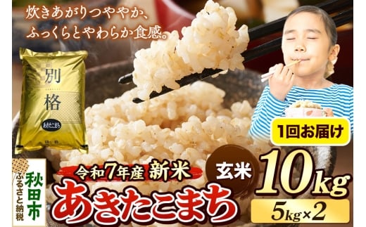 《令和7年産 新米》 米 あきたこまち 10kg（5kg×2袋） 【玄米】 秋田県産