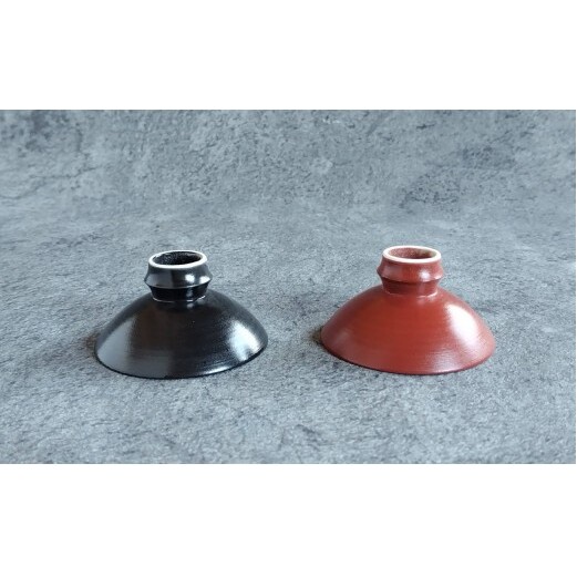 有田焼 至福の盃 ペア ブラックパール・レッドパール【松尾陶器】酒器 盃 ぐい呑み お酒 和食器 食器 うつわ 器 おちょこ お猪口 赤 黒 セット 2個 24000円 A24-213_イメージ3