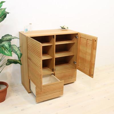 ふるさと納税 大川市 【大川家具】無垢材　サイドキャビネット　風雅　キャビネット幅980【設置付き】ブラックチェリー |  | 02