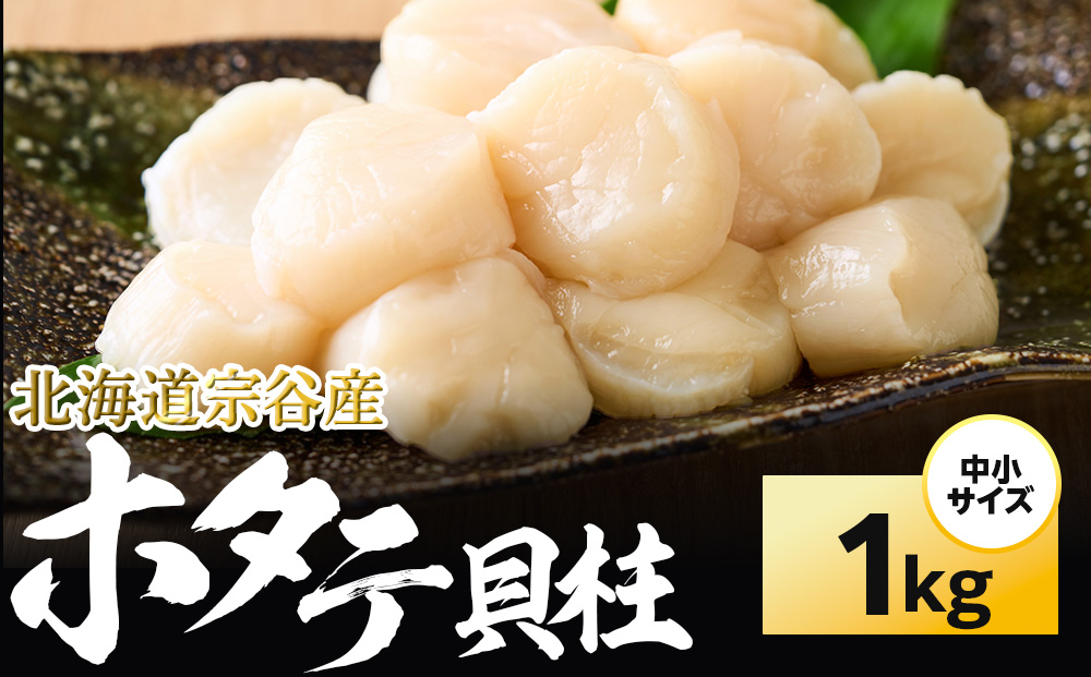 冷凍ほたて貝柱中小サイズ1kg １個【配送不可地域：離島・沖縄県】
