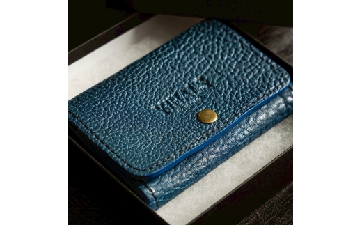 YIHALS ハンドメイド 鹿革 名刺入れ グレー《靴屋が手掛ける革製品》｜イハレス レザー 革小物 [0634]