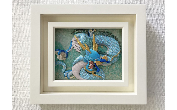 No.200 【雲龍風虎堂】押絵『水龍』（小）