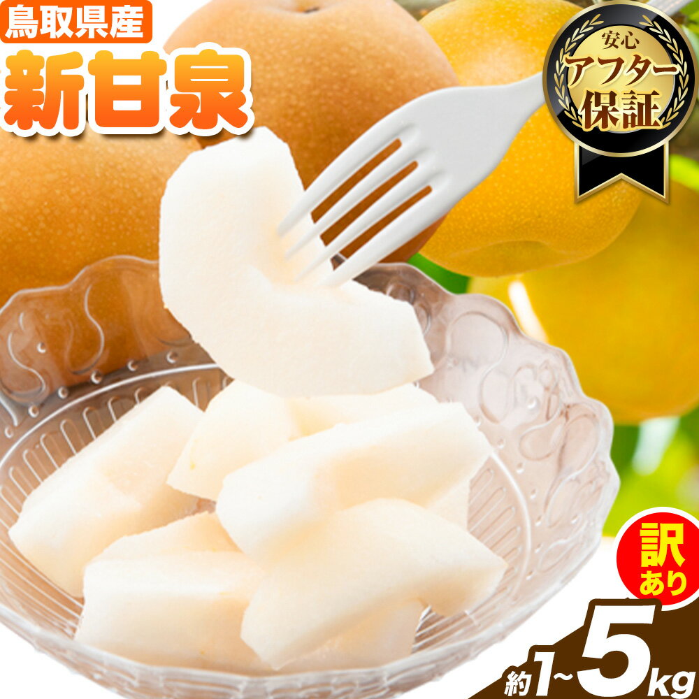 【ふるさと納税】【2026年先行予約】訳あり 新甘泉 選べる内容量 約1kg (2-5玉) 約3kg (5-11玉) 約5kg (9-20玉) 《2026年8月下旬-9月下旬頃出荷》新甘泉 梨 訳あり ご家庭用 鳥取県 八頭町 なし 果物 フルーツ 特産品 送料無料 果汁 デザート 八頭