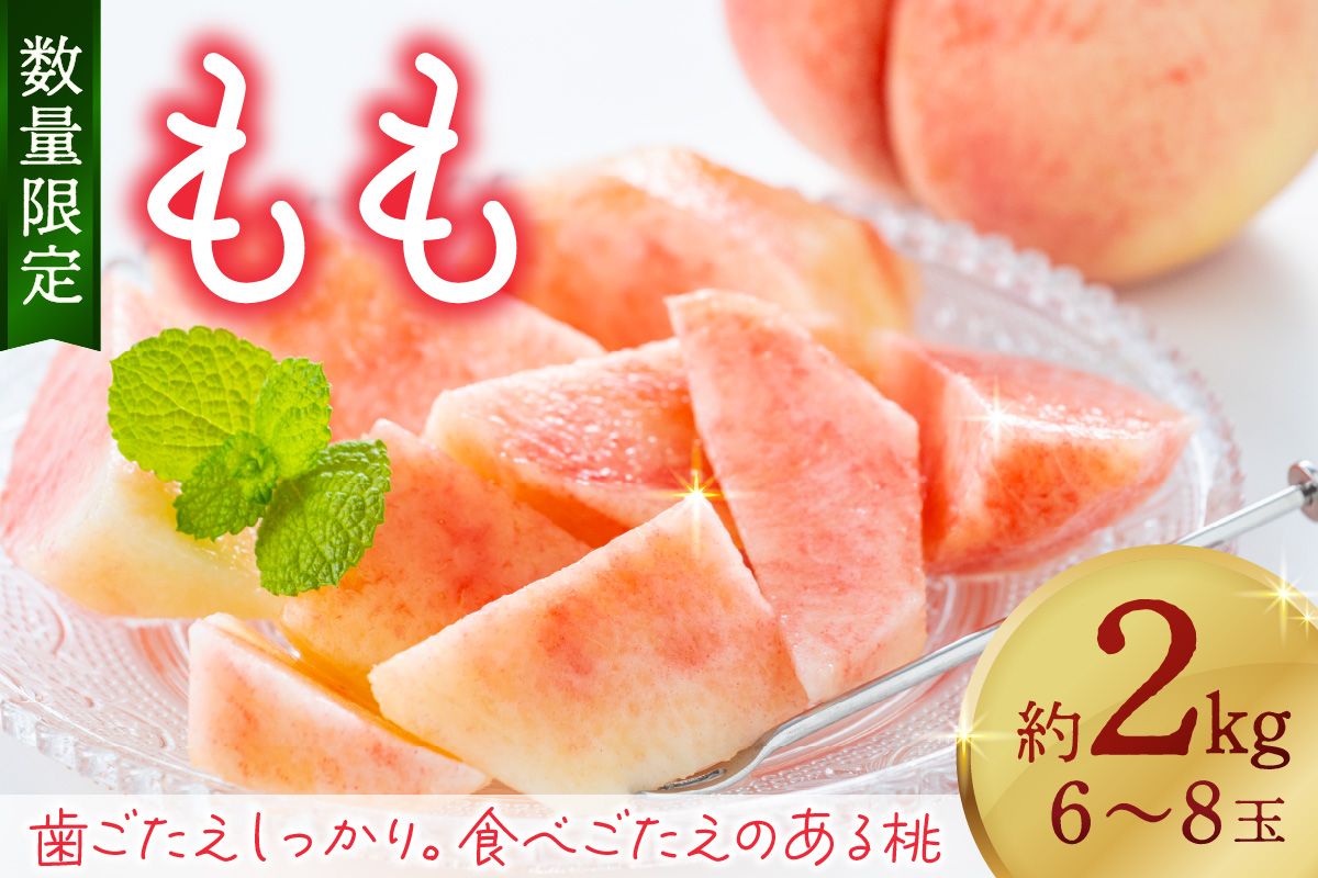 【先行予約／数量限定】京都丹後産 桃 約2kg（6～8玉）（2025年7月中旬～発送）　国産 もも モモ 桃 ピーチ ぴーち フルーツ ふるーつ 果物 くだもの 農家応援 生産者応援 AM00673