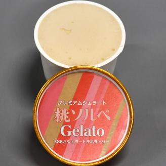 プレミアムジェラート／桃 ももソルベ 12個セット／ジェラート シャーベット アイスクリーム 100ml ／ゆあさジェラートラボラトリー 紀伊国屋文左衛門本舗【kztb700-10】