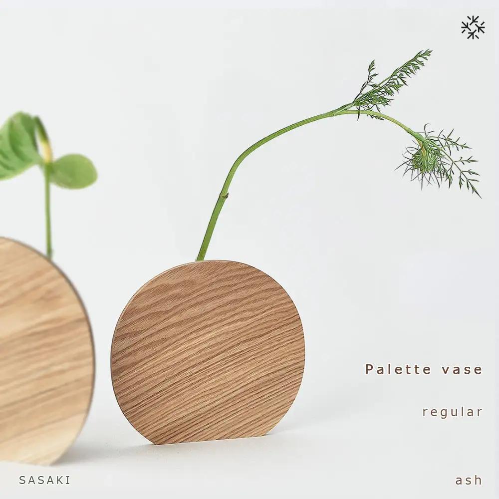 Palette vase -  regular　ash/SASAKI【旭川クラフト(木製品/一輪挿し)】パレットベース / ササキ工芸_03248
