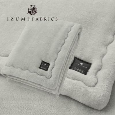 ふるさと納税 和泉市 【ダブルサイズ】メリノウールマイヤー敷パット　カラー　プラチナグレー