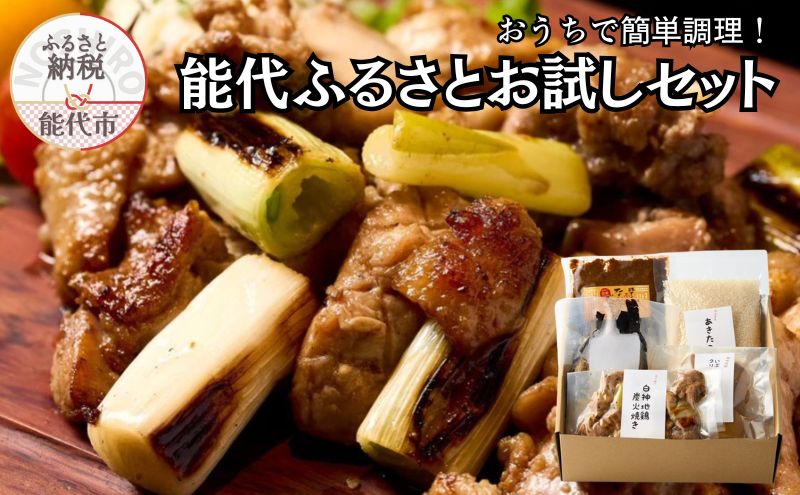 能代の「うまいもん」集めました! おうちで簡単調理！能代ふるさとお試しセット 5品 グルメ お酒のお供 つまみ 