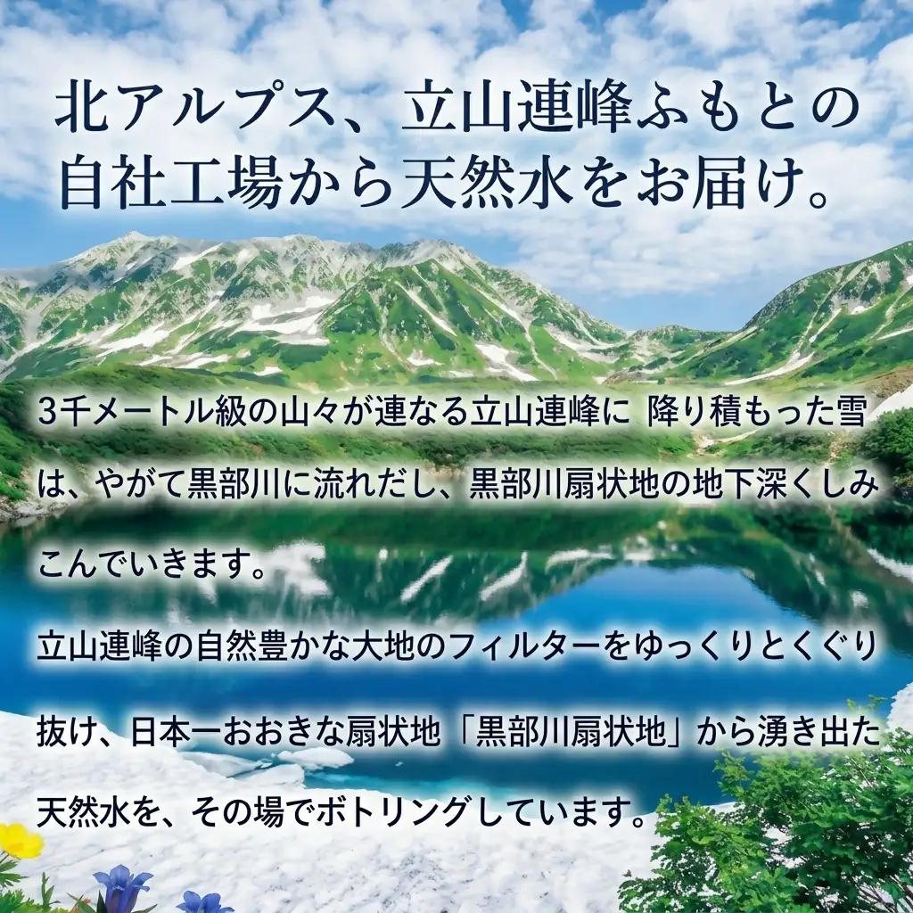 ミネラルウォーター 黒部からのおくりもの 名水 ミネラルウォーター【500ml×24本×6回】【定期便】