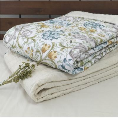 ふるさと納税 和泉市 【掛敷セット】爽やかリネンコットンガーゼケットと敷パッド ブルー( 3451S3452-BL) |  | 01