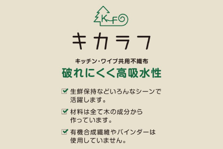 キカラフ　キッチンワイプ70P　12ロール入り