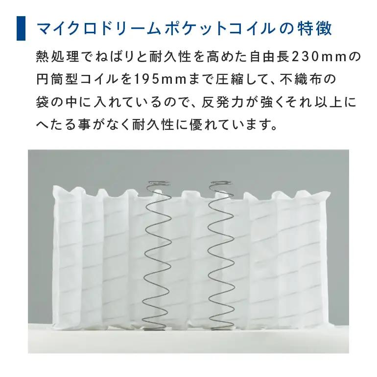 マットレス 寝具 ドリームベッド MICRODREAM 105 LATEX 1TOP セミダブル