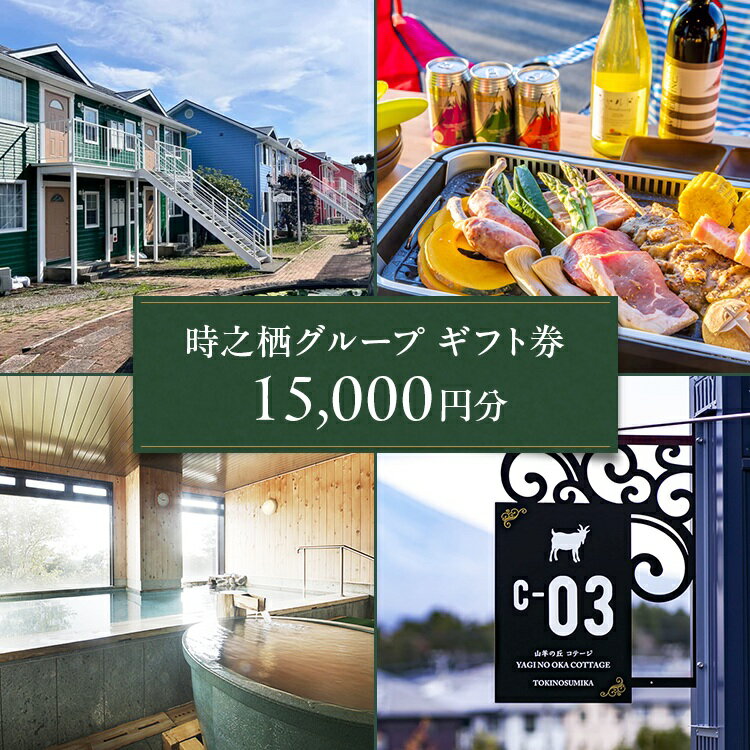【ふるさと納税】時之栖グループギフト券（15,000円分）【チケット　宿泊　食事　体験　トラベル　利用券】