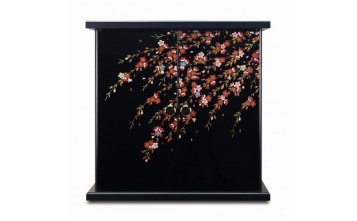 
                  タツクラフト 紀州塗り ミニ仏壇 雅 大 しだれ桜 【Tk168】
                