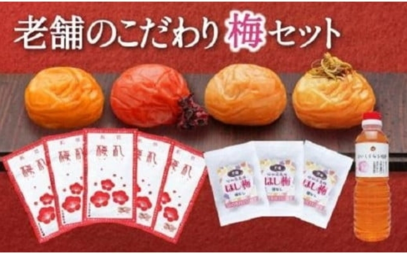 梅満喫セット 特選A級 紀州南高梅 味わい4種800g 千年の知恵 梅干し 梅札 和歌山県産 【hoso015A】
