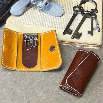 ふるさと納税 宇部市 【革小物one】slim key case(スリムキーケース)ブラウン |  | 01
