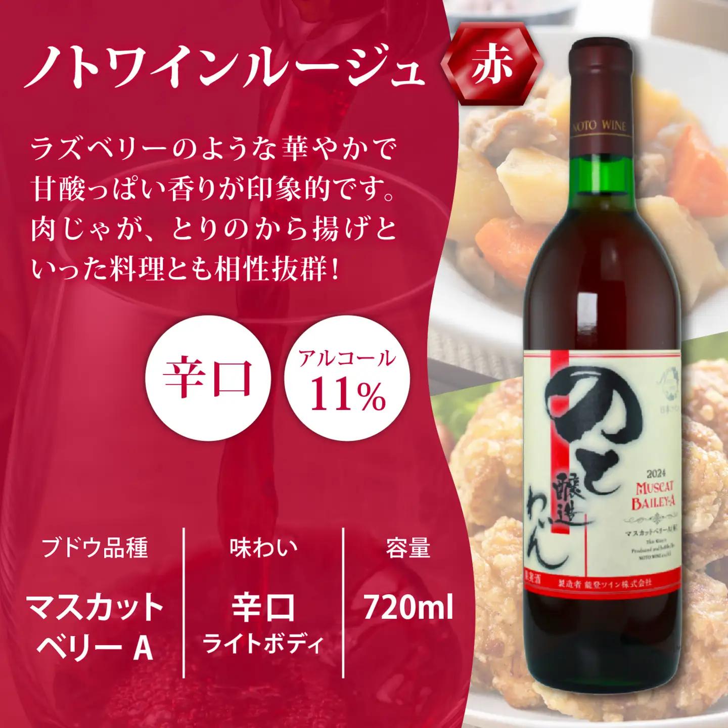 赤白飲み比べ 能登ワイン2本セット/ ワイン ぶどう