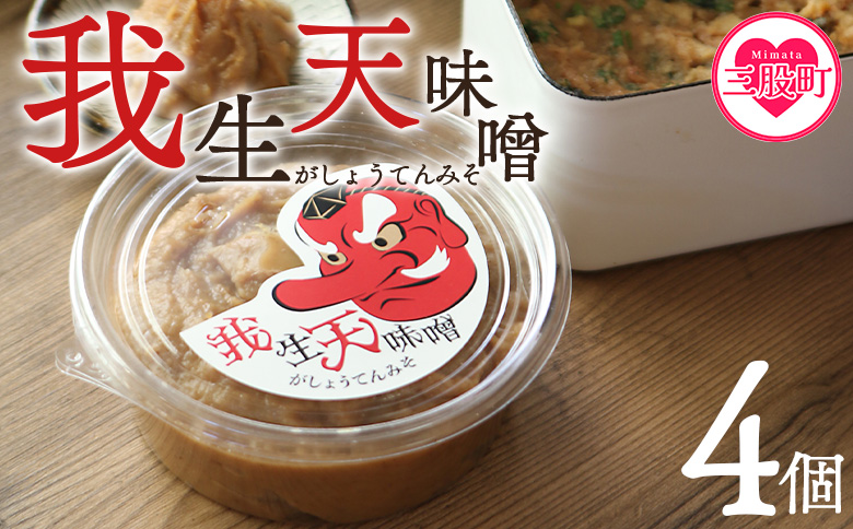 ＜我生天味噌 4個＞300g 選べる 内容量 個数 みそ ミソ 調味料 酵母 どぶろく味噌 ドブロク 米 料理 お味噌汁 パック 発酵食品 まろやか マイルド 風味 旨味 加工食品 和食 和 麹 こう