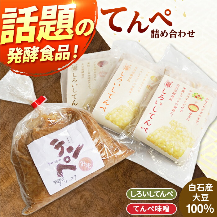 【身体にやさしい発酵食品！】テンペ詰め合わせ（テンペ150g×3袋/テンペ味噌800g×1袋）【しろいし特産物直売所運営協議会】 [IAI005]