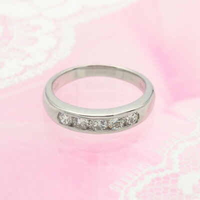 【ふるさと納税】PT900 0.48ct 一文字ダイヤモンド リング　#16　HR-009152【配送不可地域：離島・沖縄県】【1510052】