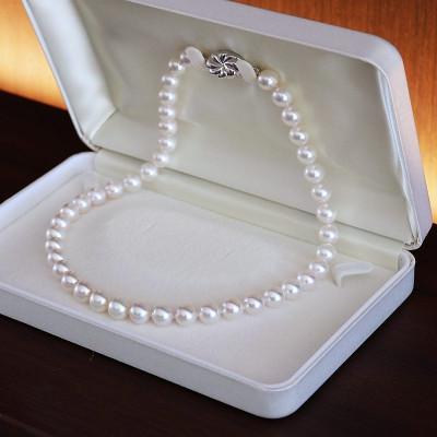 ふるさと納税 志摩市 志摩産あこや真珠 【準花珠 ネックレス】 8.5-9.0mm パールネックレス(金具2) |  | 01