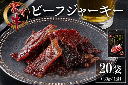 宮崎牛 ビーフジャーキー 20袋 (30g×20袋) おつまみ 宮崎県産