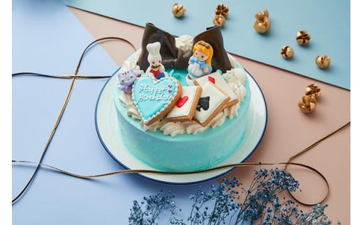 
【Le Lis】不思議の国のアリス♪とびっきり可愛い芸術デコレーションケーキ5号（4～6名様分）！もちろん美味しさにも自信！【冷凍でお届け・冷蔵解凍】
