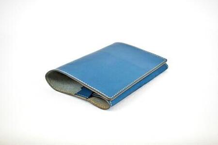 【minca】栃木レザーのブックカバー 文庫本サイズ 本革 /Book cover 01/ブルー　490【玩具 雑貨 日用品 人気 おすすめ 】