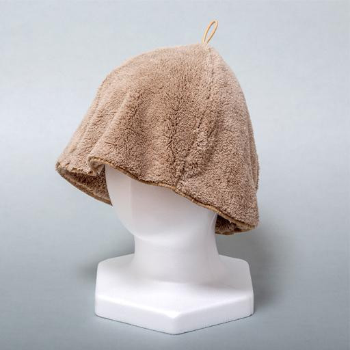 
思わず頬ずりしたくなるサウナハット　ライトブラウン
