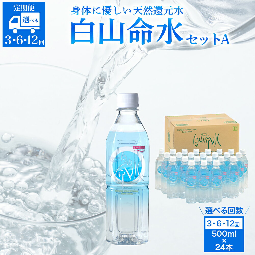 【ふるさと納税】白山命水セットA 3回 6回 12回 定期便（500ml×24本） ミネラルウォーター 国産 人気 水 白山命水 天然水 定期 定期便