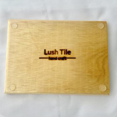 ふるさと納税 智頭町 ガラスタイルトレイ小・大各1枚セット(ブラック・フラットフレーム) |  | 03