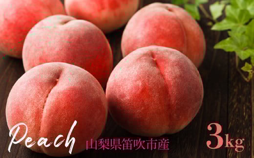 桃 3kg 山梨県笛吹市産 235-008