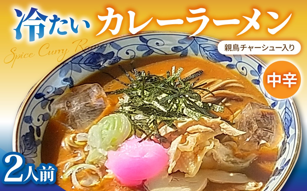 
                  冷たい カレーラーメン 旨辛（中辛）2人前 河北町 ka028-025【食彩遊膳　まる梅】（ふるさと納税 山形県 河北町 カレー ラーメン ご当地グルメ ご当地ラーメン 山形グルメ スープカレー スパイスカレー 料理人監修  ）
                