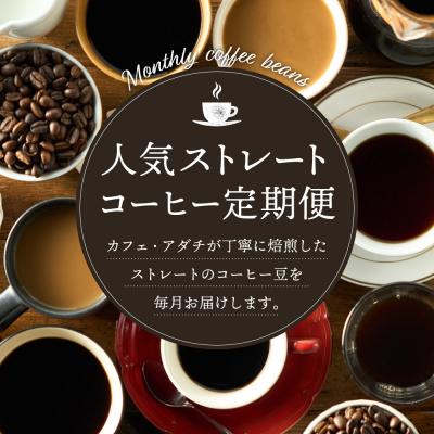 ふるさと納税 関市 【定期便】カフェ・アダチ 厳選ストレートコーヒー豆 毎月100g×6ヶ月 |  | 01