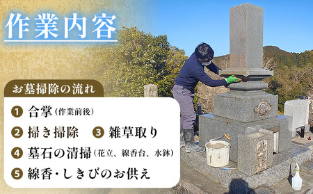 ＜お墓掃除 代行サービス（年3回）＞ 2基 墓所 墓石 お掃除 清掃 代理 代行 お手入れ お供え 供養 クリーン 花立 線香台 水鉢 雑草取り お墓参り お手入れ 徳山石材 愛媛県 西予市 UTS0