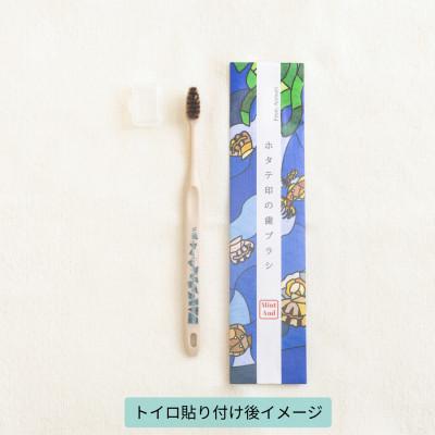 ふるさと納税 青森市 ホタテ印の歯ブラシ&トイロ MIO(青色)セット (オリジナル巾着 包装入) |  | 01