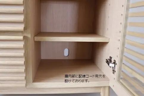 【開梱・設置】アゼル 80cm サイドボード（ナチュラル）　AX003