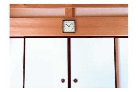 KATOMOKU Square clock km37 木製掛け時計（ブラウン）
