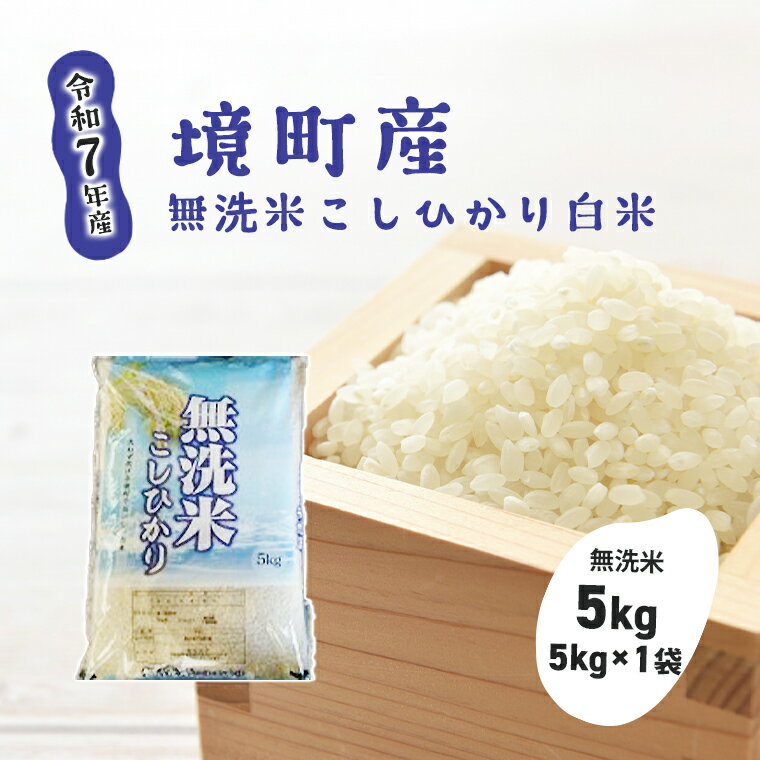 【ふるさと納税】【令和7年産】境町のこだわり無洗米白米「コシヒカリ」5kg(5kg×1袋) | 米 2025年産 茨城県産 令和7年産 コシヒカリ 無洗米 10kg
