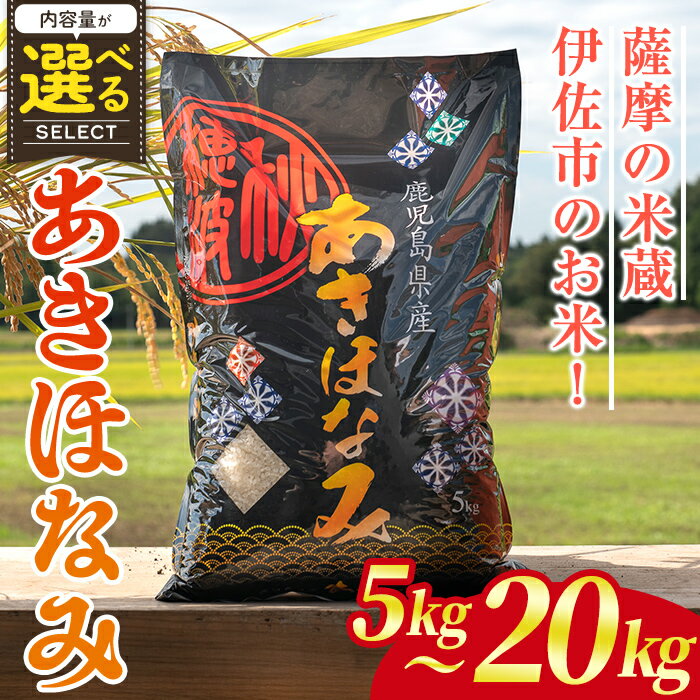 【ふるさと納税】＜内容量が選べる！＞鹿児島県産あきほなみ(5kg or 10kg or 20kg) 国産 鹿児島県 米 お米 白米 伊佐米 【赤崎農園】