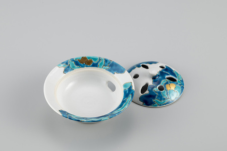 九谷焼製香炉 陽タイプ 牡丹【060025】