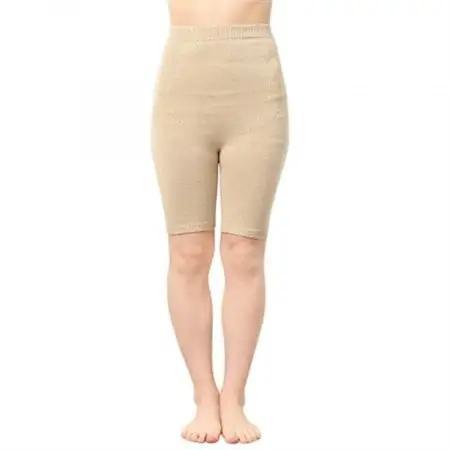 日本製 オーガニックコットン 腹巻パンツ 3分丈 無縫製 ナチュラル (612-7545)【1257814】