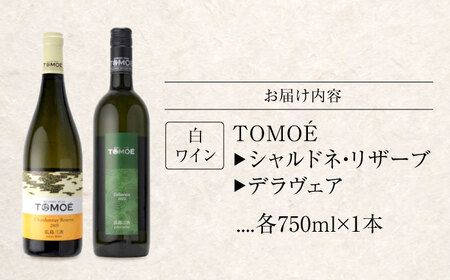 TOMOE 白ワイン 2本セット B シャルドネ リザーブ 辛口 デラウェア ワイン 受賞 飲み比べ ワインセット ギフト 三次市 / 広島三次ワイナリー[APAZ017]